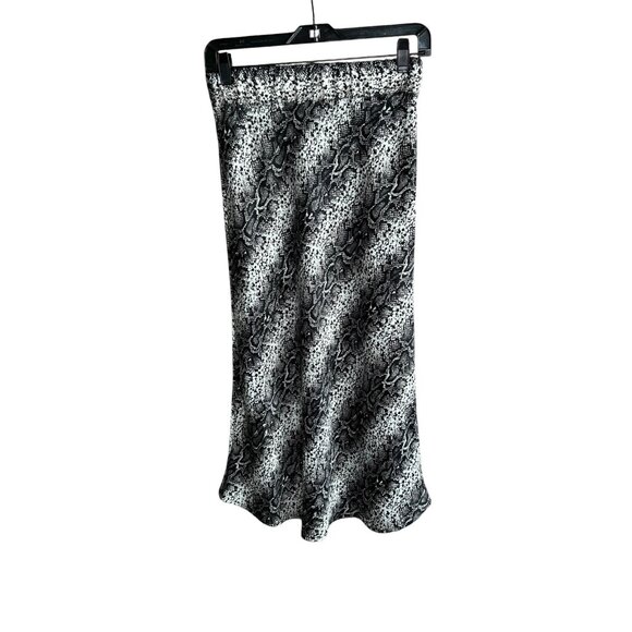 Veronica M. Black White Python Print Flare Skirt NWOT $89 Size XS - Picture 1 of 8